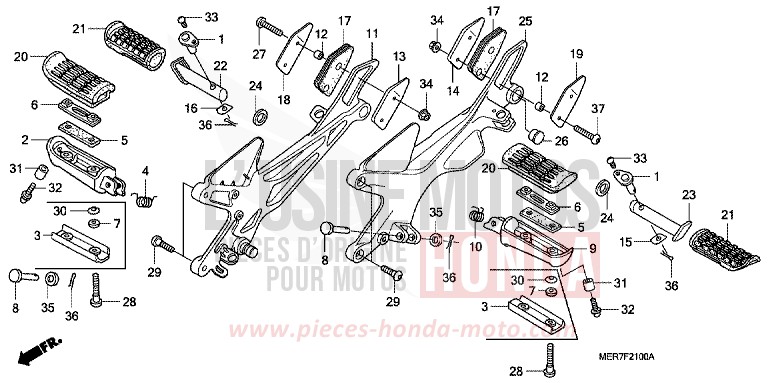 STUFE von CBF600S ABS CANDY XENON BLUE (PB324) von 2006